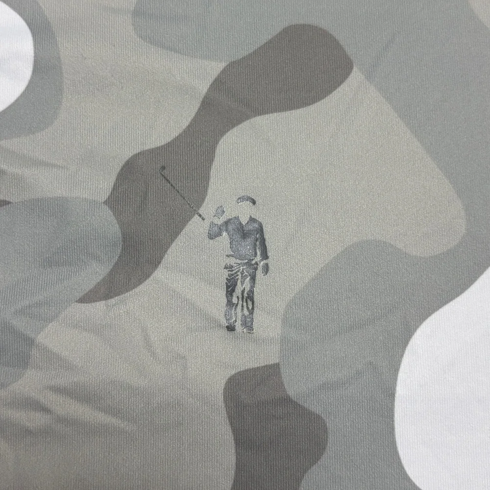 William Murray Camo Golf Polo Men L Gray Course all over Print Performance Shirt - Picture 7 of 9